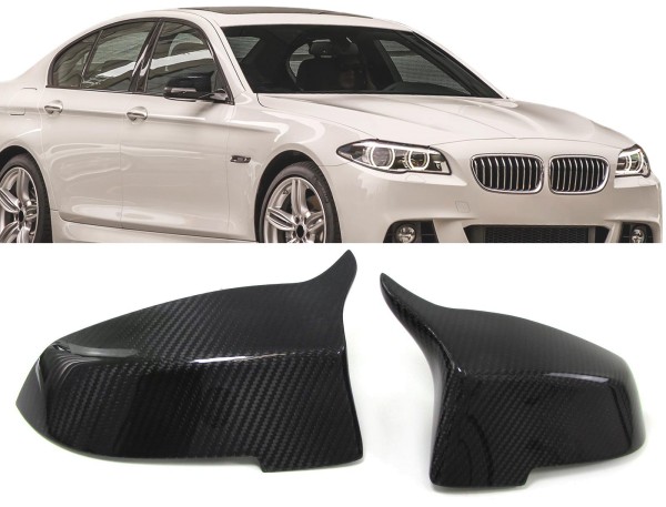 Carbon sport spiegelkappen ter vervanging van de BMW 5-serie F10 F11 F18 Facelift