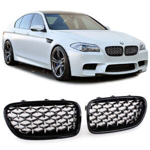 Grill Sport Diamond Glanzend Zwart BMW F10/F11  bj 10-15.