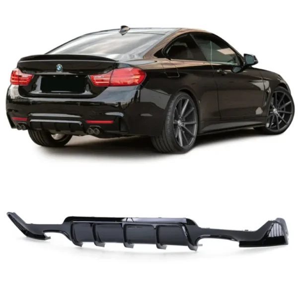 BMW F32/F32/F36 M Performance Duplex Diffuser Glanzend Zwart