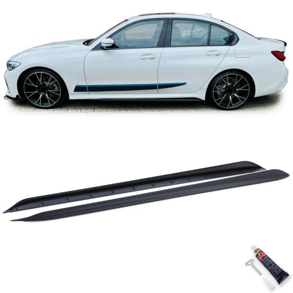 Side skirts sportoptics zwart mat voor BMW 3-serie G20 sedan vanaf 18