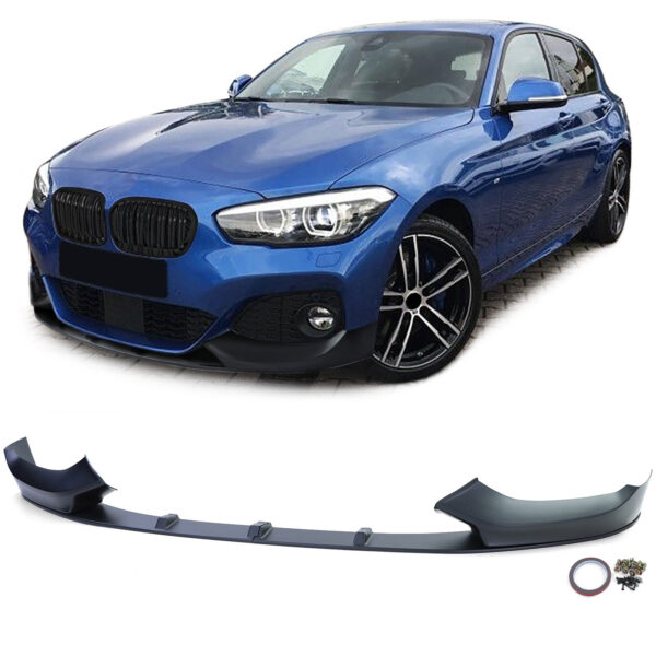 Voorspoilerlip performance zwart mat passend voor BMW 1 serie F20 F21 15-19