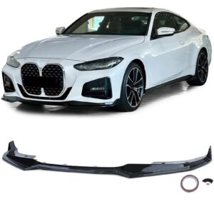 Sport Performance Frontspoiler Lip in Glans Zwart voor BMW 4-serie G22/G23 vanaf 2020