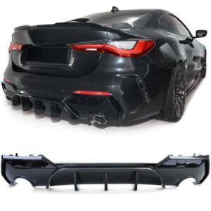 Sport  Performance Diffuser Glans Zwart passend Voor BMW 4er G22 G23 Vanaf Bj'20