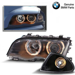 Angel Eyes Koplampen + Knipperlichten Helder Zwart BMW E46 Sedan/Touring 98-01