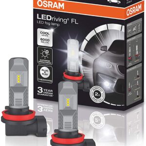 OSRAM LEDriving FL, voldoet aan ECE H8, H11, H16, mistlampen, 67219CW, 12V, etui (2 lampen), koudwit, set van 2