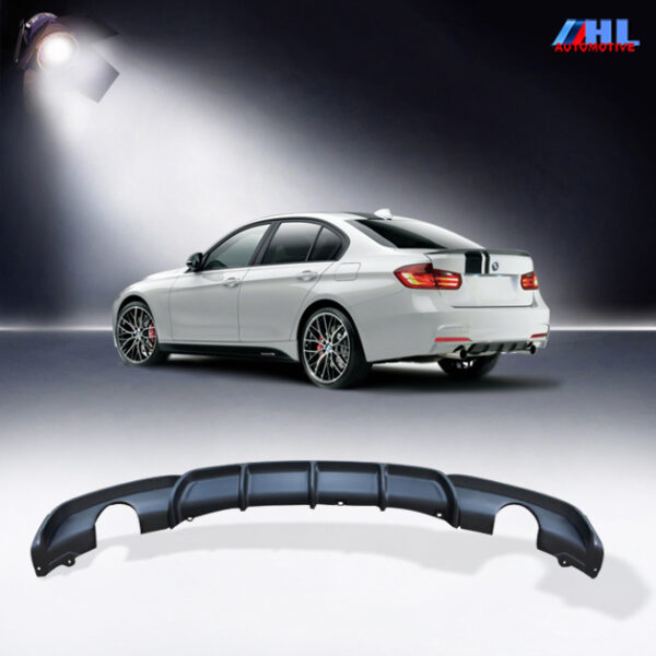 M-Performance 335 Diffuser in Mat Zwart BMW F30 F31 Enkel Uitlaat Links - Rechts.(39874)