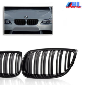 Grille DubbelSpijl  Glanzend Zwart BMW E92 E93  bj 06 - 09.