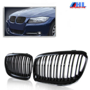 Grille Dubbelspijls Mat Zwart BMW E90/E91 LCI bj 08 - 12.