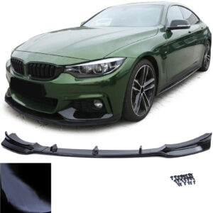 BMW 4-serie F32 F33 F36 Voorspoiler lip bumper zwart glanzend passend voor BMW 4-serie F32 F33 F36