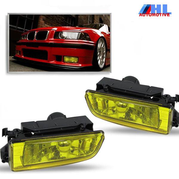 Mistlampen H1 geel kleur BMW E36 bj 90-99.