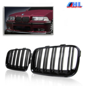 Grill DubbelSpijls Glanzen Zwart BMW E 36 Sedan/Coupe/Cabrio/Compact/Touring  bj 91-96.