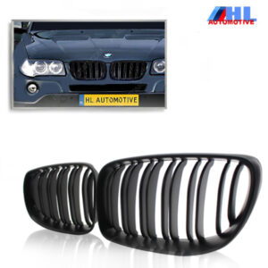 Grille DubbelSpijls Glanzend Zwart BMW X3 E83  bj 06-11.