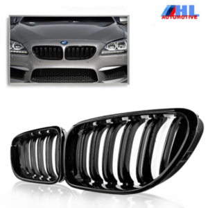 Grill DubbelSpijls Glanzend Zwart BMW 6 serie F06/F12/F13 bj vanaf 2011.