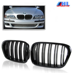 Grill BMW 5 serie 39 Sedan/Touring bj 09/1995 - 06/2003 Dubbel Spijls Glanzen Zwart .