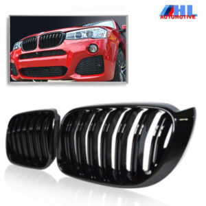 Grill DubbelSpijls Glanzend Zwart BMW X3F25/X4F26   bj 14-17.