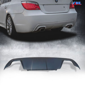 M-Tech Diffuser Dubbele Uitlaten BMW E60 E61 03-10 Hoogglans Zwart.