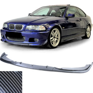 M Voorbumper spoilerlip  carbon look passend voor BMW E46 Coupe/Cabrio