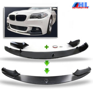 M-PERFORMANCE  Mat Zwart look front spoiler BMW 5 serie F10/F11 vanaf bj 2010.