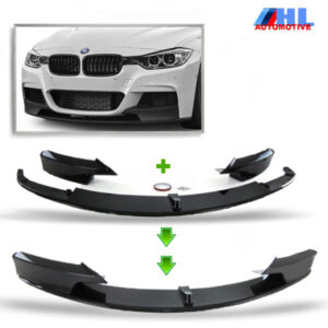 M-PERFORMANCE  Glanzend Zwart front spoiler  BMW  F30 vanaf bj 10/2011.