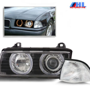 Angel Eyes Koplampen + Wit Knipperlichten BMW E36 Sedan/Touring 90-98